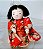 Mini boneca japonesa de quimono de gofun ou Papier machê, feita no Japão, 5 cm - Imagem 1