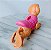 Cachorrinho nadador rodando a cauda, pet da Barbie , 14 cm - Imagem 3
