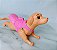 Cachorrinho nadador rodando a cauda, pet da Barbie , 14 cm - Imagem 2
