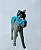 Playmobil, cavalo cinza escuro de sela azul, usado - Imagem 2