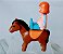 Playmobil 123, cavalo marrom e boneca de blusa rosaa - Imagem 4