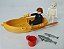 Playmobil  2 bonecos Geobra 1974,  barco com remos , balde ,peixes - Imagem 1