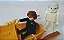 Playmobil  2 bonecos Geobra 1974,  barco com remos , balde ,peixes - Imagem 5