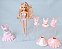 Barbie princesa de tiara lilás, 15 cm,  mini kingdom Mattel 2005, com 5 mudas roupa - Imagem 5