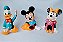 Cofres bonecos de vinil Disney Mickey, Minnie rosa (14 cm) e Pato Donald (15 cm) usados - Imagem 1