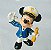 Miniatura Disney Bullyland Alemanha de capitão  Mickey com telescópio 7 cm usada - Imagem 1