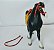 Anos 90, miniatura Disney cavalo preto Khan da Mulan com. acessórios  danificados , removíveis 15x15 cm - Imagem 4