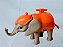 Playmobil 4235, somente elefante acessorio cor de laranja , usado - Imagem 1