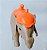 Playmobil 4235, somente elefante acessorio cor de laranja , usado - Imagem 2