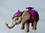 Playmobil 4235, somente elefante acessorio roxo, usado - Imagem 1