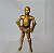 Droid C3PO dourado, uma perna prata,  articulado do star Wars , Hasbro 2013,  9 cm de usado - Imagem 1