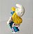 De 1993, Smurfette de vinil Schleich com bolsa e uma flor, 5,5 cm, usada - Imagem 4