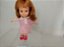 Anos 70 Mini Doll Vivinha cabelo castanho da Estrela ,10 cm, vestido xadrez rosa e sapatos customizados - Imagem 1