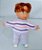 Boneco bem me quer cabelos s castanhos Estrela  anos 80 /90  , 12 cm - Imagem 1