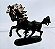 Anos 80 , cavalo medieval de plástico Jean Hoefler - Alemanha, 8 cm.comprimento ,7 cm de altura - Imagem 1
