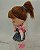 Mini doll Vivinha cabelos castanhos escuro, roupa e sapatos customizados,da Estrela anos 70,  9 cm - Imagem 4