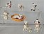 Miniatura Disney, lote de 7 cachorros  (3 articulados, outros estaticos) dos 101 dálmatas -3 a 8 cm - Imagem 1
