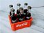 Mini garrafas coca cola no engradado anos 80 - Imagem 1