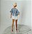 Barbie fashionistas #82 chic in chambray danificada para aproveitamento - Imagem 6