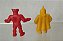 Anos 80, Miniatura de plástico muscleman / kinnikuman amarelo e vermelho 4 cm - Imagem 3