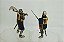 Miniatura de vinil Schleich 2003, dois soldados medievais de infantaria, usafos - Imagem 6