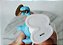 Boneco articulado de vinil smurf vaidoso 5,5 cm de altura marca Jakks - Imagem 6
