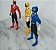 Bonecos  da Bandai, Power Rangers samurai azul, vermelho e amarelo, 10 cm - Imagem 2