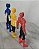 Bonecos  da Bandai, Power Rangers samurai azul, vermelho e amarelo, 10 cm - Imagem 4