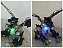 De 2005, Mega bloks #9825 dragão com luzes 2 cores serie Fire &i ce Krystal wars, 21 cm, pernas trazeiras substituidas - Imagem 1