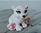 Miniatura de plástico, bobble head ursinha Shiver da Barbie Magia de Aladus, 5 cm - Imagem 1