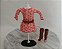 Acessório de boneca Barbie Fashionista vestido rosa artsy mattel - Imagem 5