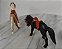 Playmobil, cavalos preto e bege com sela - Imagem 5