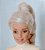 Cabeça Barbie anos 90, cabelo platinado longo em tranças - Imagem 1