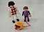 Playmobil, pai e filho puxando uma biga romana - Imagem 1