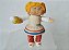 Boneca articulada vintage de 1984, Cabbage Patch kids loura com sorvete, 9 cm - Imagem 1