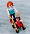 Playmobil, mãe empurrando carrinho cim bebe de vermey - Imagem 1
