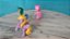 My Little Pony Hasbro mini figuras de 5 cm ; unicórnio masculino Comet tail translucido, Pinkie pie e Lily Blossom - Imagem 3