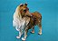 Miniatura de vinil estática  Procon , cachorro Collie, 7 cm de altura 9 cm comprimento - Imagem 1