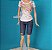 Roupa para Barbie So in Style SIS 2009, Rocawear kara, camiseta e bermuda jeans - Imagem 1