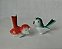 Miniaturas bibelôs par de pássaro porcelana Fine bone china Japan , 2,5 cm - Imagem 3