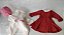 Roupa Look  da boneca American girl vestido vermelho, casaco e gorro - Imagem 7