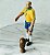Boneco articulado Ronaldinho Fenômeno do futebol , camisa 9, com taça, 11 cm - Imagem 3