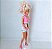 Barbie anos 90 cabelos platinados encaracolados vestido flower fun 1996 - Imagem 6