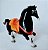 Miniatura Disney, khan, cavalo preto da Mulan , 9 cm comprimento ;7 tall de altura - Imagem 3