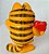 Miniatura de vinil gato Garfield segurando um despertador ,United Feature Syndicate 1991, 6,5 cm - Imagem 3