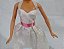 Vestido de noiva faixa rosa na cintura da Barbie Mattel - Imagem 2