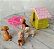 Miniatura de cachorrinhos 3,5 e 4 cm: beagle, Yorkie, pug , Labrador, casinha e comedouro - Imagem 3