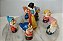 Antigos bonecos de borracha Branca de Neve 13 cm, e os 7 anões 8 cm, faltando anão Atchim, Walt Disney productions, pintura gasta - Imagem 5