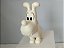 Cachorro Schnauzer Bidu branco da Turma da Monica,marca Estrela 16 cm altura e 13 cm de comprimento - Imagem 1