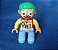 Lego duplo, palhaço de cabelo verde - Imagem 1